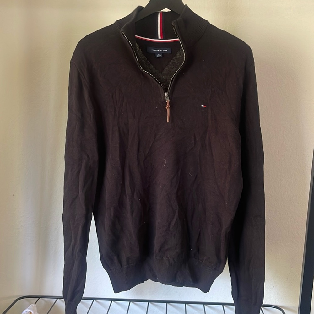 Men's Black Tommy Hilfiger Cardigan Size Medium